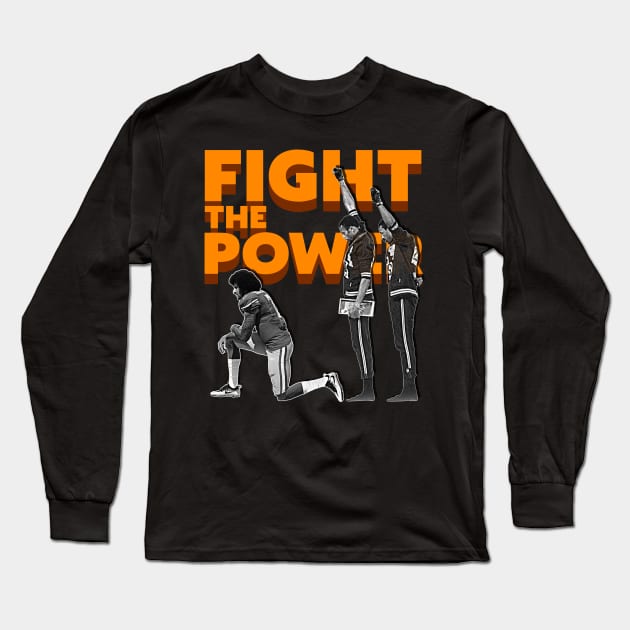 FIGHT THE POWER // Black Power Salute Long Sleeve T-Shirt by darklordpug